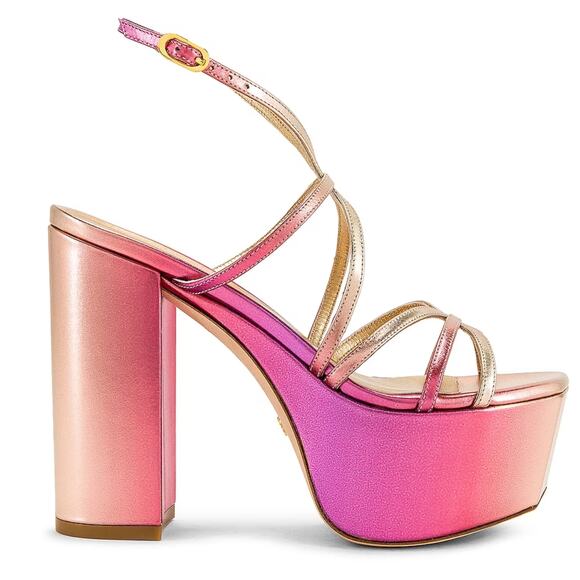 Stuart Weitzman Barelythere Squarehigh Platform Sandal Size 8 - Picture 2 of 9